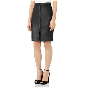 Reiss | Cara leather front zip pencil skirt New, never worn